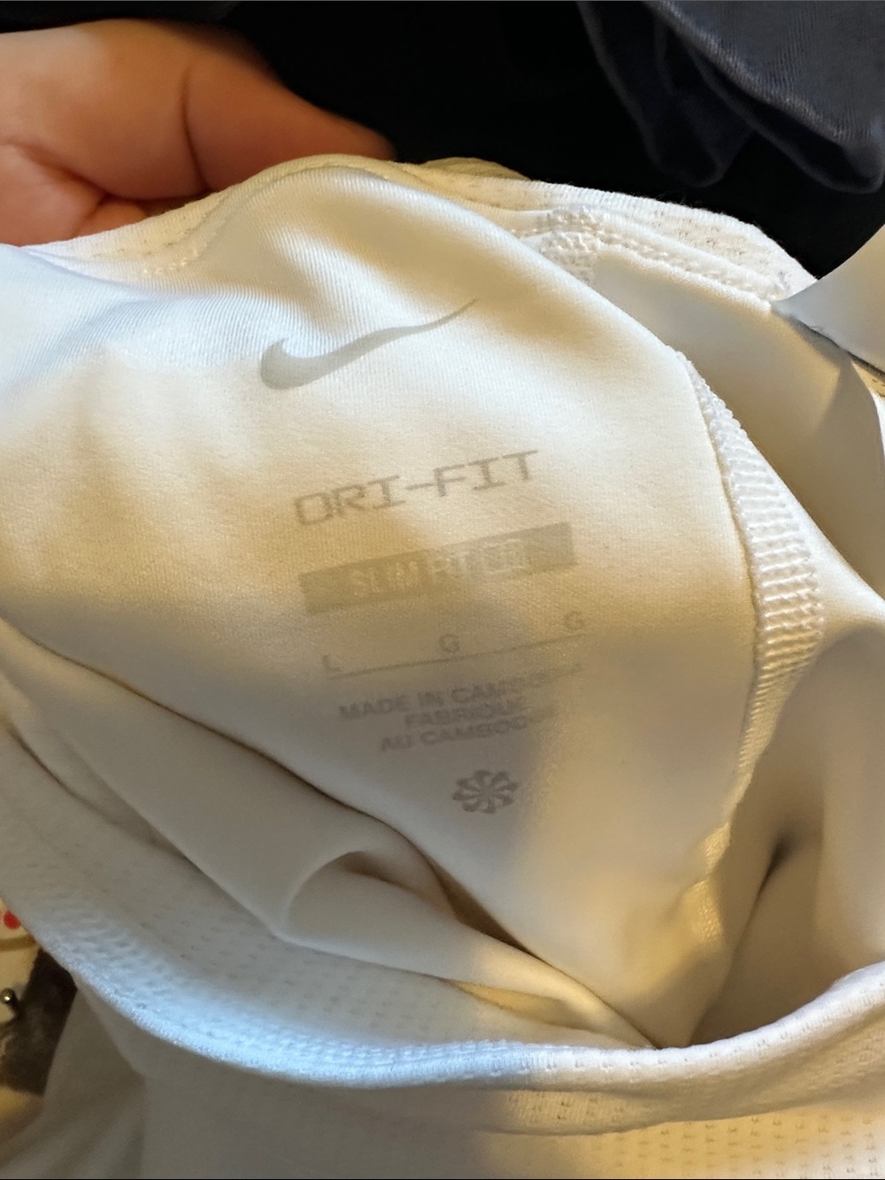 Nike White Athletic Tennis Skort with Black Swoosh - Picture 2 of 3
